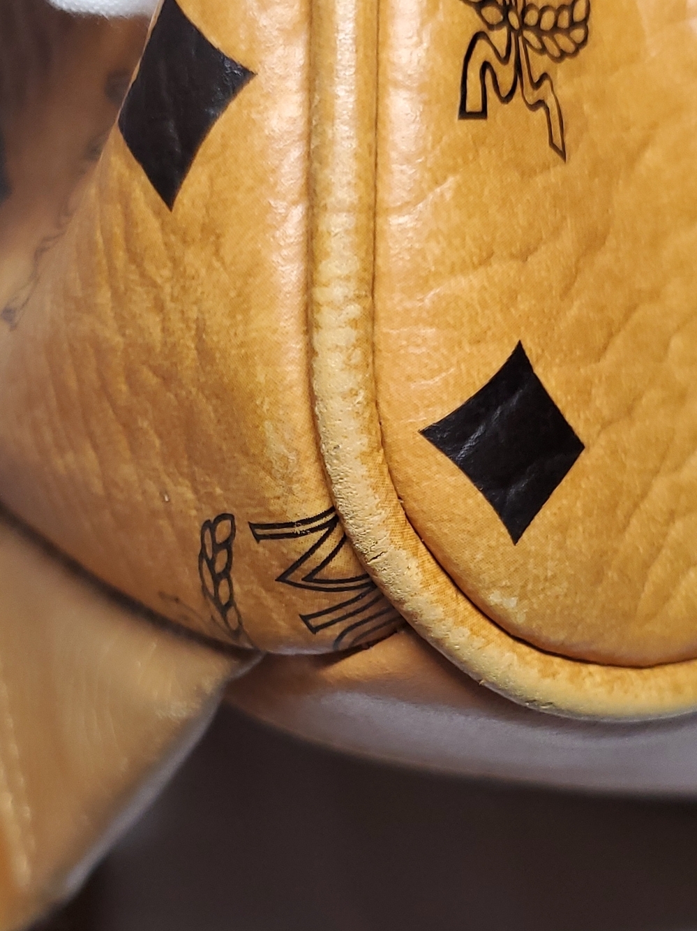 Authentic MCM Cognac Logo Monogram Backpack-Large - Picture 7 of 16